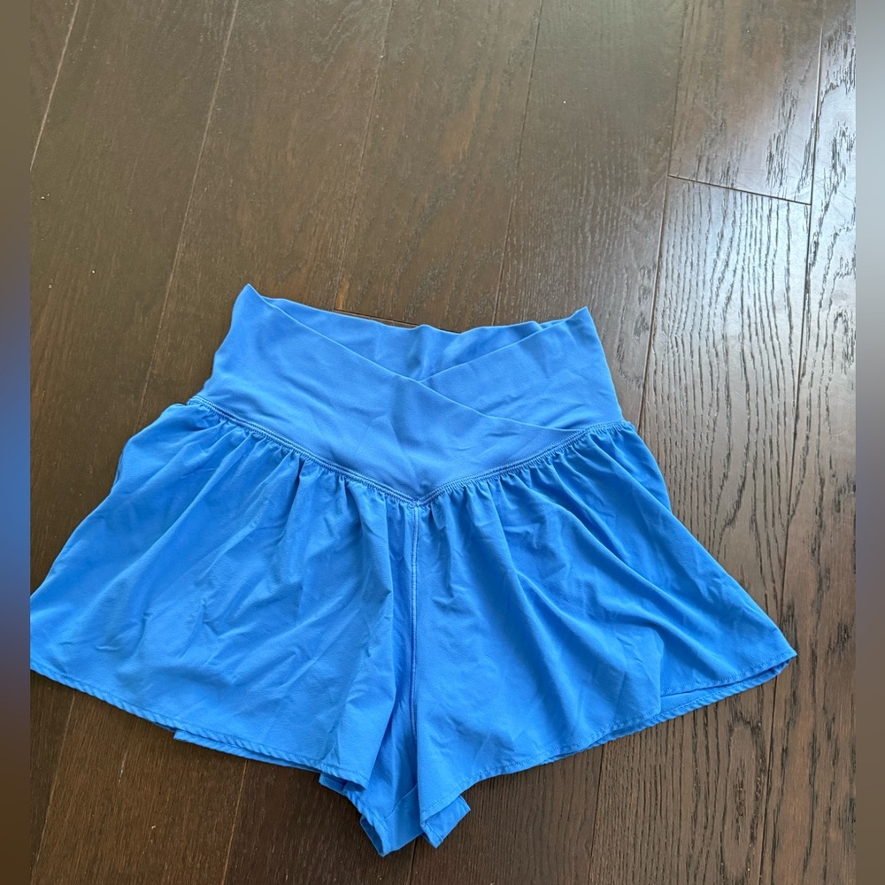 Offline by Aerie Real Me Crossover Flowy Shorts in Blue Women's Medium